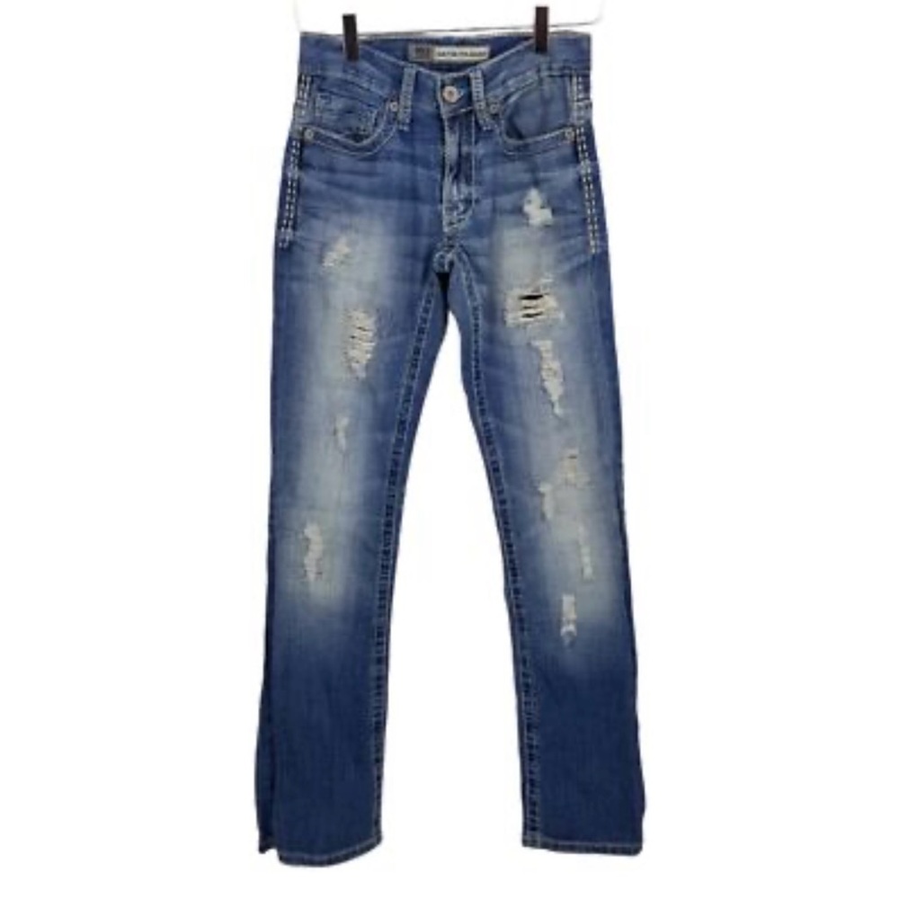 BUCKLE BKE Carter Straight men's distressed denim jeans 36x31